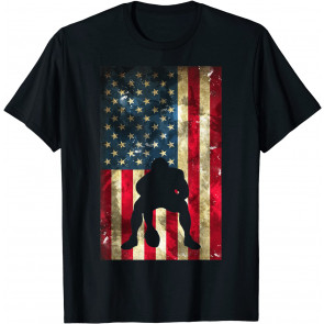 USA Flag Football - Pittsburgh Lineman Clothing Gift T-Shirt