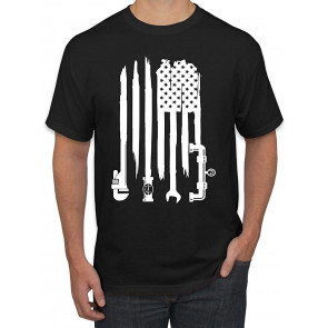 USA Flag Hobbie Plumbing Fixing Plumber Gift Americana/American T-Shirt