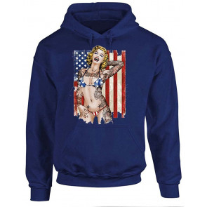USA Marilyn Monroe - America Flag Patriot - T-Shirt