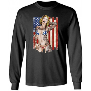 USA Marilyn Monroe - America Flag Patriot - T-Shirt