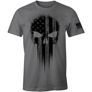 USA Military American Flag Skull Patriotic T-Shirt