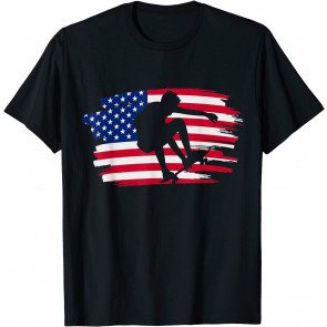 USA Vintage US Flag Skateboarding Retro Skateboard Gift T-Shirt