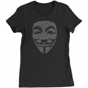 V For Vendetta Anonymous Mask Womens T-Shirt