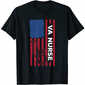 VA Nurse Lover Appreciation American Flag Patriotic Clothing T-Shirt