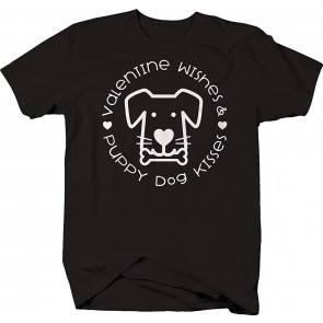 Valentine Wishes Puppy Dog Kisses Hearts Love Animals Pet Owner T-Shirt