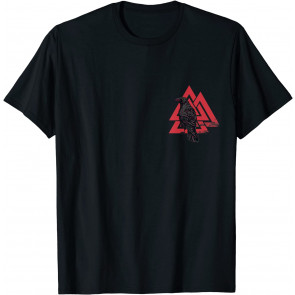 Valhalla Norse Mythology Valknut -Odins Raven Viking Valknut T-Shirt