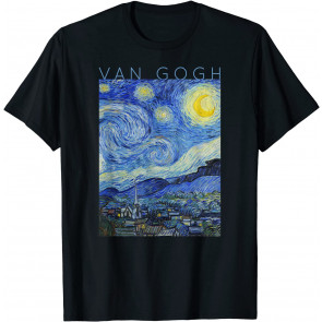 Van Gogh Starry Night Cool Artist Gifts For Women Men #6 T-Shirt