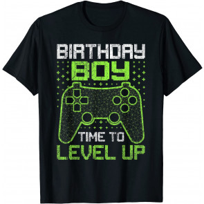 Video Game Birthday Gift Boys Birthday Boy Time To Level Up T-Shirt