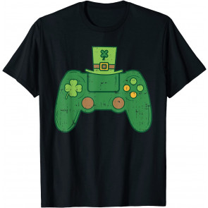 Video Game Controller Irish Gamer Boys St Patricks Day Men T-Shirt