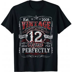 Vintage 12th Birthday 2009 Limited Edition Born In 2009 Gift T-Shirt