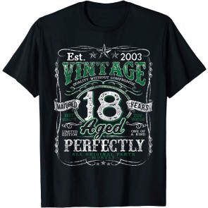 Vintage 18th Birthday 2003 Limited Edition Born In 2003 Gift T-Shirt