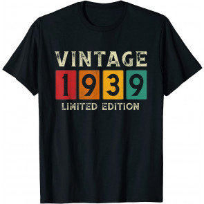 Vintage 1939 Limited Edition Gifts 82nd Birthday Men Women T-Shirt