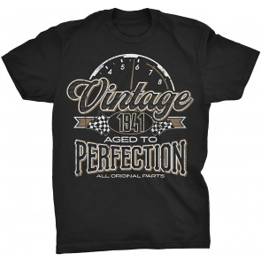 Vintage 1941 Aged To Perfection - Automotive 80th Birthday Gift T-Shirt