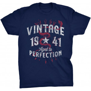 Vintage 1941 Aged To Perfection 80th Birthday Gift T-Shirt