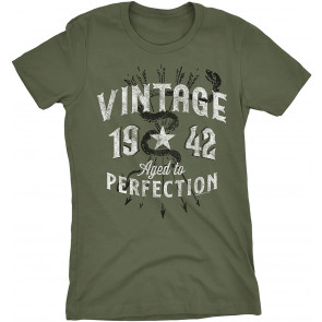 Vintage 1942 Aged To Perfection 79th Birthday Gift T-Shirt