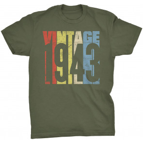 Vintage 1943 Retro Birthday Gift For Men T-Shirt