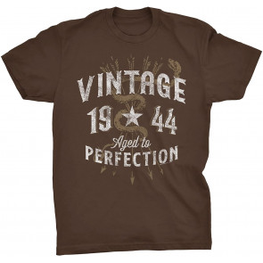 Vintage 1944 Aged To Perfection 77th Birthday Gift T-Shirt