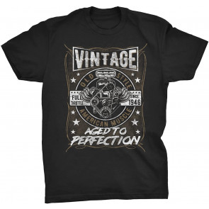 Vintage 1946 Aged To Perfection - American Muscle - 75th Birthday Gift T-Shirt