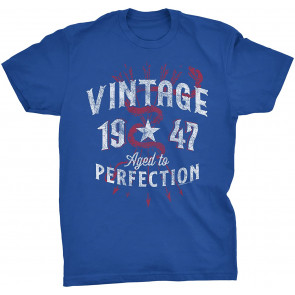 Vintage 1947 Aged To Perfection 74th Birthday Gift T-Shirt