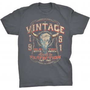 Vintage 1951 Aged To Perfection - Bull Skull T-Shirt