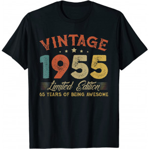 Vintage 1955 Clothes 65 Years Old Retro 65th Birthday Gifts T-Shirt