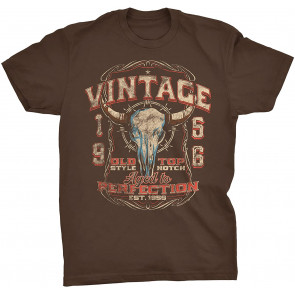 Vintage 1956 Aged To Perfection - Bull Skull T-Shirt