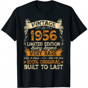 Vintage 1956 Limited Edition 66 Year Old 66th Birthday Men T-Shirt