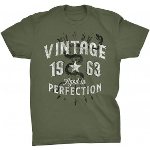 Vintage 1963 Aged To Perfection 58th Birthday Gift T-Shirt