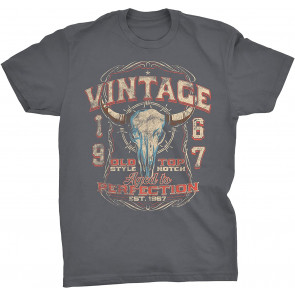 Vintage 1967 Aged To Perfection - Bull Skull T-Shirt