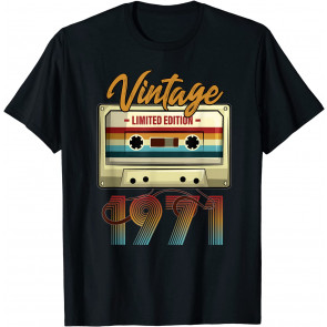 Vintage 1971 50th Birthday Cassette Tape For Men Women B-day T-Shirt