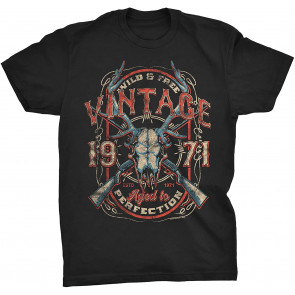 Vintage 1971 Aged To Perfection - Deer Skull T-Shirt