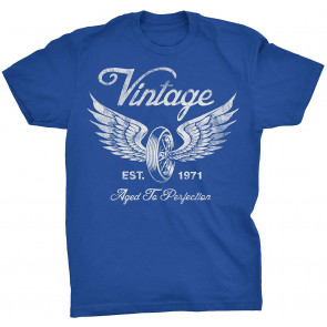 Vintage 1971 Aged To Perfection - Vintage Motorcycle Biker T-Shirt