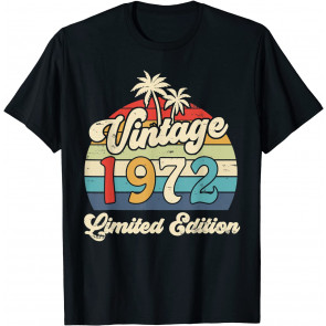 Vintage 1972 50th Birthday Limited Edition 50 Year Old White T-Shirt