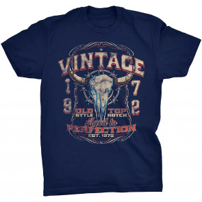Vintage 1972 Aged To Perfection - Bull Skull T-Shirt