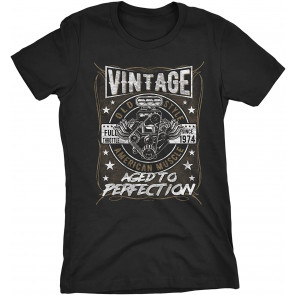 Vintage 1974 Aged To Perfection - American Muscle - 47th Birthday Gift T-Shirt