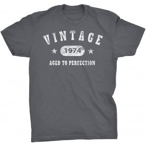 Vintage 1974 Aged To Perfection - Stars T-Shirt