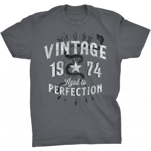 Vintage 1974 Aged To Perfection 47th Birthday Gift T-Shirt