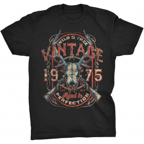 Vintage 1975 Aged To Perfection - Deer Skull T-Shirt