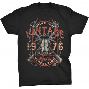 Vintage 1976 Aged To Perfection - Deer Skull T-Shirt