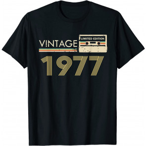 Vintage 1977 Made In 1977 44th Birthday Limited Edition T-Shirt