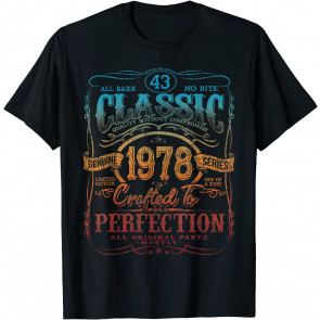 Vintage 1978 Limited Edition Gift 43 Years Old 43rd Birthday T-Shirt