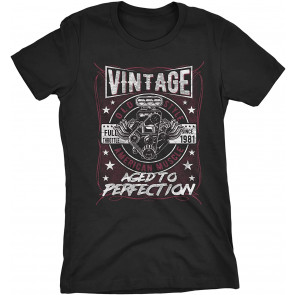 Vintage 1981 Aged To Perfection - American Muscle - 40th Birthday Gift T-Shirt