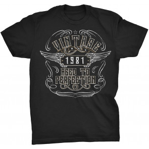 Vintage 1981 Aged To Perfection - Vintage Metal Motorcycle  T-Shirt