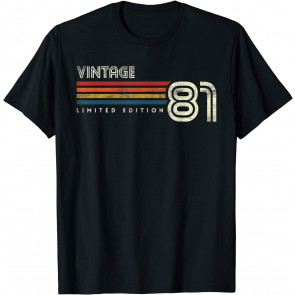 Vintage 1981 Chest Stripe 40th Birthday T-Shirt