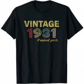Vintage 1981 Cool 40 Year Old 40th Birthday Gift Men Women T-Shirt