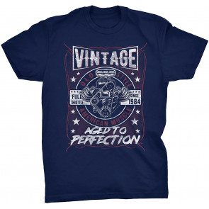 Vintage 1984 Aged To Perfection - American Muscle - 37th Birthday Gift T-Shirt