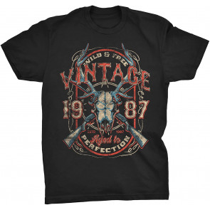 Vintage 1987 Aged To Perfection - Deer Skull T-Shirt