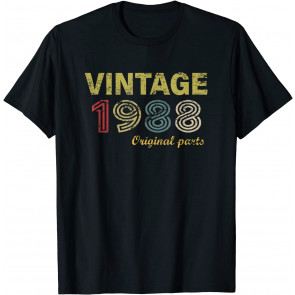 Vintage 1988 33 Year Old Bday 33rd Birthday Gift Men Women T-Shirt