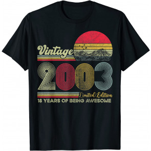 Vintage 2003 All Original Parts 18 Years Old 18th Birthday T-Shirt