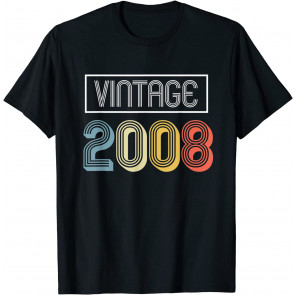 Vintage 2008 Birthday T-Shirt